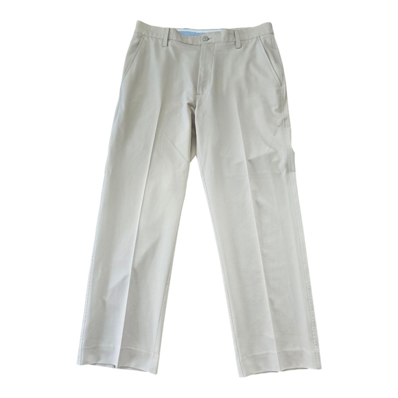 FJ Footjoy Dress Pants Mens 33x32 Beige Golf Straight Stretch Athleisure - Picture 1 of 12